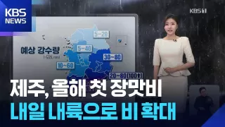 [날씨] 제주, 올해 첫 장맛비…내일(13일) 내륙으로 비 확대 / KBS 